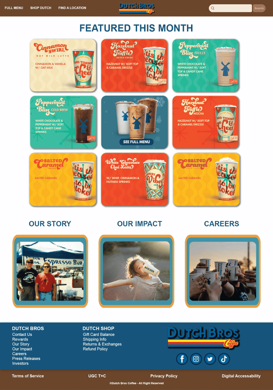 Dutch Bros Homepage Mockup