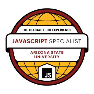 JavaScript Badge from Arizona State University